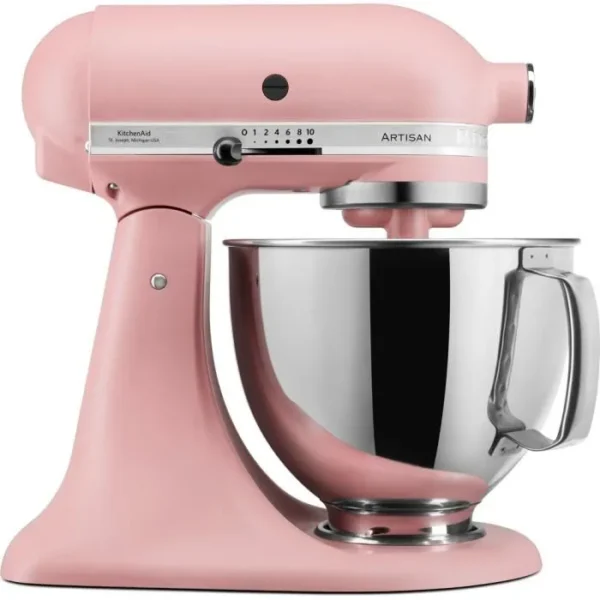 Multifunktionale Küchenmaschine – KITCHEN AID – ARTISAN – Puderrosa – 4,8 Liter – 1000 Watt