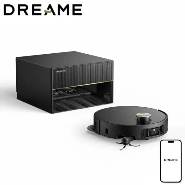 DREAME X50 Master Staubsaugerroboter mit 24,9cm Basisstation,Automatisches Nachfüllen＆Entleeren,Nachlaufsystem,AI Hindernisvermeidung,20000Pa, Schwarz