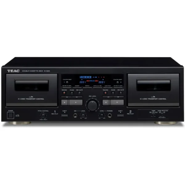 TEAC W-1200 Doppel-Kassettendeck USB-Ausgang schwarz